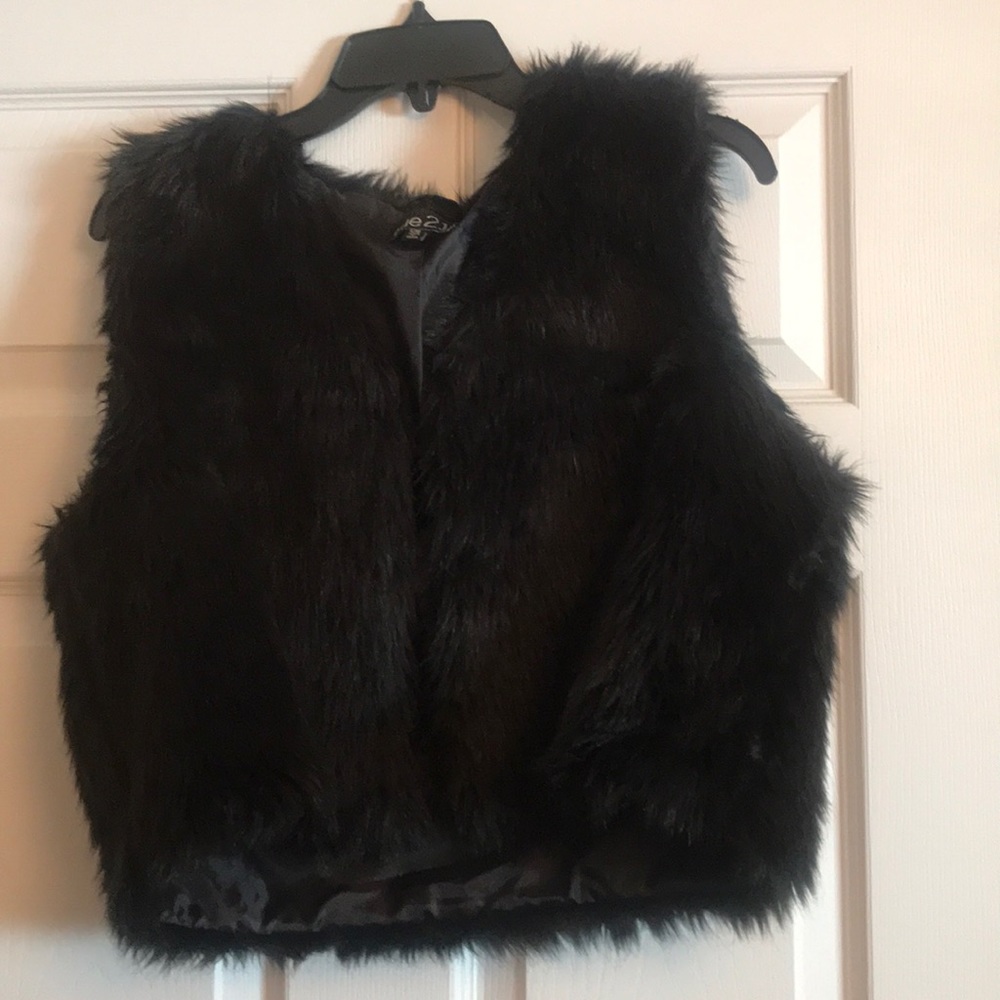 Faux fur vest